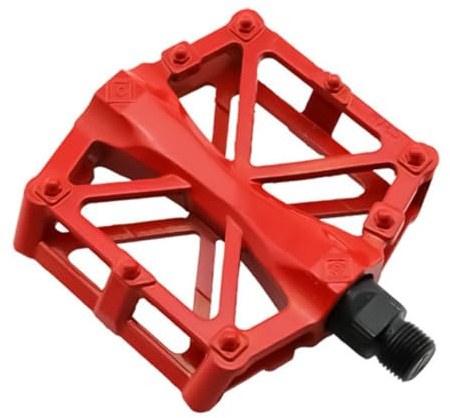 VOANZO Pedali per Biciclette, Pedali per Biciclette Pedali per Mountain Bike durevoli Antiscivolo in Alluminio, Pedali per Biciclette da Ciclismo MTB BMX (Rosso)