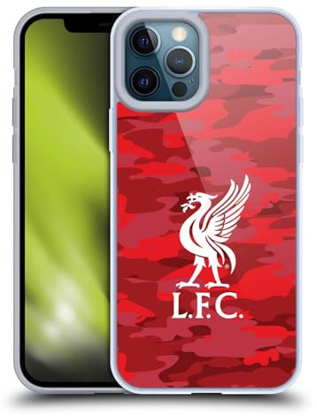 Head Case Designs Offizielle Liverpool Football Club Home Liver Bird Farben Camou Gelhülle [Militärischer Schutzgrad] Kompatibel Mit Apple iPhone 12 Pro Max Und Kompatibel Mit MagSafe
