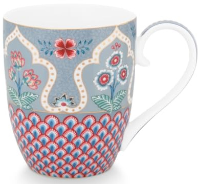 Pip Studio Mug XL Flower Festival Scallop Deco Light Blue