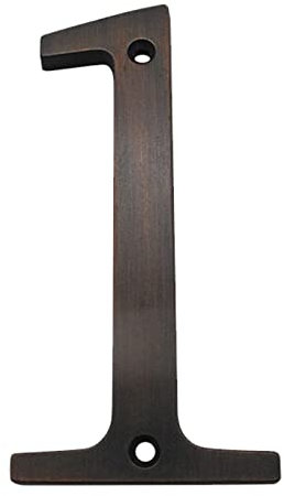 Targhetta 3D galleggiante in bronzo invecchiato, 101 mm, per porta, numero indirizzo, cifre in lega di zinco elettrolitica con montaggio a vite, grande insegna esterna per cortile, cassetta postale