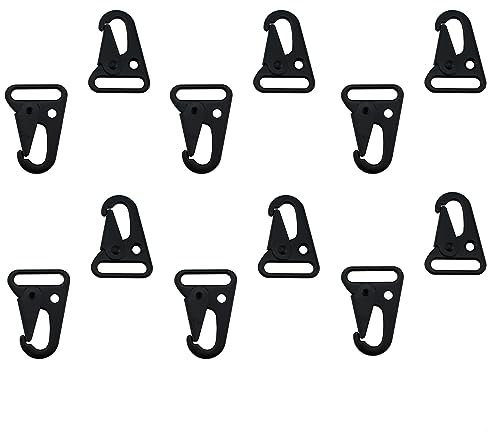 TAODAN 12pcs Vergrößerte Mund Clip Sling Verschluss Olecranon Haken für Schlüsselanhänger Snap Haken Outdoor Tasche Rucksack Taktische Clip Haken