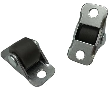 Baoblaze 4 Stück Feste Lenkrollen, Kastenrolle Seitenmontage, Kleine Möbelrollen Lenkrollen, Leise Schwenkrollen Transportrollen mit Schrauben für Mini Möbel Einkaufswagen,Silber und Schwarz