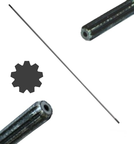 TANIASHOP Asta di Trasmissione Interna 9 Righe Ø8mm 153cm per decespugliatore a Scoppio Ricambio Asta di Trasmissione a 9 Denti per tagliaerba Tosaerba