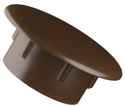 Holefix Caps for Blind Holes Drill Hole Cover Blanking Cap Hole Plugs Plastic Push-in Type for Furniture Kitchen Cabinet Wardrobe Cupboard (Pack of 100) (12mm, Brown) M10ABCD