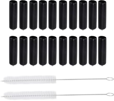 20Pcs Beer Faucet Caps, Rubber Beer Faucet Cap, Beer Faucet Clean Cover Beer Tap Cap, Beer Faucet Covers with Brushes, Beer Line Cleaning Kit for Kegerator, Beer Tap