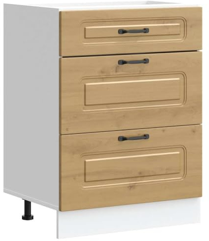 vidaXL Base da Cucina Kalmar Rovere Artigianale in Legno Multistrato, Mobile Base lavello, Mobile Base lavello Cucina, Mobile Base Cucina per lavello