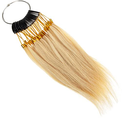 Beaupretty Nuancier de Cheveux Humains Colorés 30 Morceaux Taille Moyenne Échantillons de Coloration Capillaire Lisses pour Professionnels Coiffure Salon de Beauté