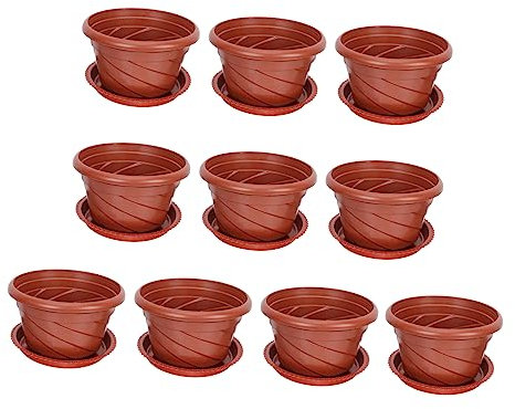 BESPORTBLE 10sätze Blumentöpfe Aus Kunststoff Pflanzbecher Mit Drainage Transparente Töpfe Für Gartenarbeit Geeignet Für Chlorophytum Und Andere Pflanzen