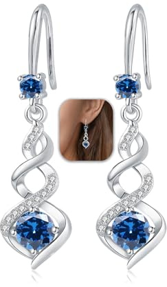 YOEE Hängend Ohrringe Silber mit 5A Zirkonia Ohrringe mit Silber 925 Post für Damen Hängeohrringe Tropfen baumelnder Ohrring Geschenk für Frauen Freundin Mama Mädchen