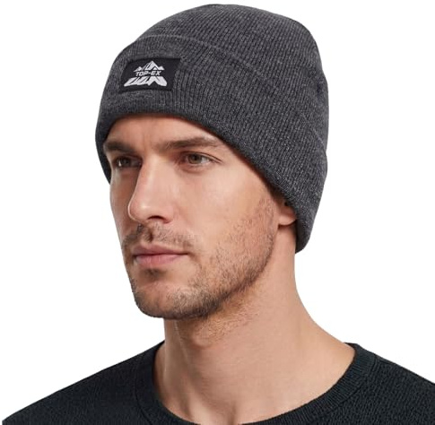 TOP-EX Winter Beanie für Laufen und Golf, für große Köpfe, atmungsaktiv | PolarWool™, 100 % Merinowolle, atmungsaktiver komfortabel, sicher bei Wind und Wetter, temperaturausgleichend und geruchsarm