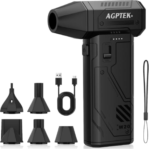 AGPTEK Soplador de Aire Inalámbrico 260000 RPM, Motor sin Escobillas