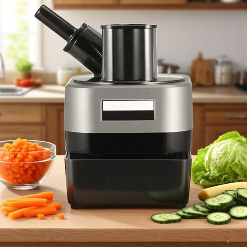 aromaoveite Procesador De Alimentos 4 En 1 De Alta Resistencia | Cortadora Eléctrica De Verduras, Picadora De Condimentos Y Especias, Picadora Automática Multifunción De Verduras Y Frutas De 100 W
