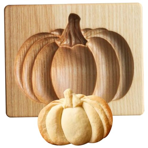 Molde de galletas, moldes para hornear de galletas de calabaza 3D de madera de 10x8, moldes de de bricolaje, cortador de, herramientas de hornear artesanales para para Navid