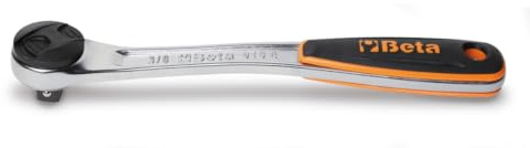 Beta 910E/55 - Cricchetto reversibile con attacco quadro maschio 3/8 con Meccanismo 72 Denti e Testa Compatta