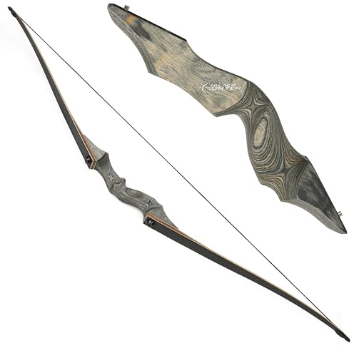 surwolf 60” bågskytte Jaktbåge Recurve båge 20-60 lbs Takedown Recurvebåge Vuxen Sportbåge Långbåge Bågskytte pilbåge och pilbåge Vänster-/högerhänt(Grå-RH,30lbs)