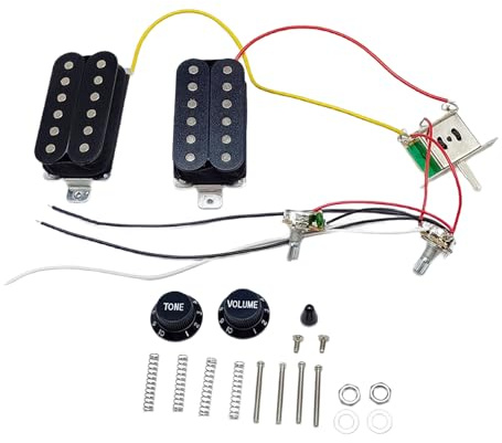 Ensemble de micros de guitare HH Configuration 5 voies Convertisseur pré-câblé faisceau de câblage pour guitares électriques avec 1 volume 1 tonalité HH