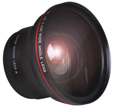Lens， Compatible for Nikon D7100 D7000 D5500 D5300 D5200 D5100 D3300 D3000 52mm 0.43x Wide Angle Lens with Macro for DSLR Cameras