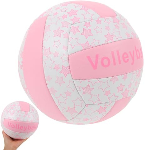 GRIRIW Pallone da Pallavolo Indoor Morbido Taglia 5 per Allenamento e Competizioni, Palla da Allenamento Sportivo Resistente Elasticità, Attrezzatura Gonfiabile per Sport Indoor Studenti