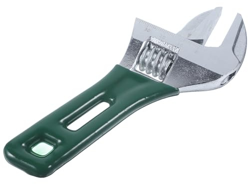 TIDTALEO Llave Ajustable de Boca Ancha y Mango Corto 15 Cm Acero Resistente Llave para Fontanería y Grifería Herramienta Manual Portátil en Azul o Verde