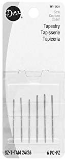 Dritz 56T2426 Tapestry Hand Needles, Size 24/26, Nickel (6-Count)