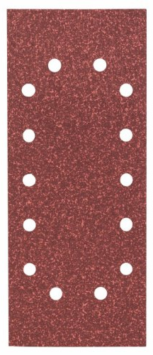 Bosch Accessories Feuille Abrasif pour Ponceuses Vibrantes, 14 Trous, 40 Grain, 115mm x 280mm, Lot de 10 Gris