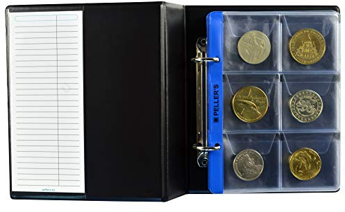 PELLER'S Álbum de Monedas para 60 Monedas (Tipo S Álbum). 10 Hojas con 60 Compartimentos 55mm X 55mm. Para monedas de hasta 48mm de diámetro.