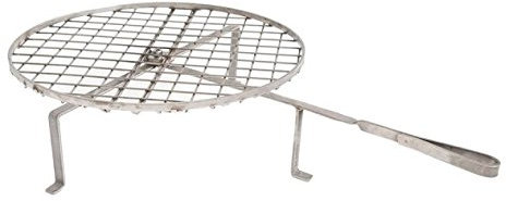 CRUCCOLINI Griglia Girevole in Acciaio Inossidabile AISI 304 Ø 40 cm Resistente alla Ruggine, Carbone, Outdoor