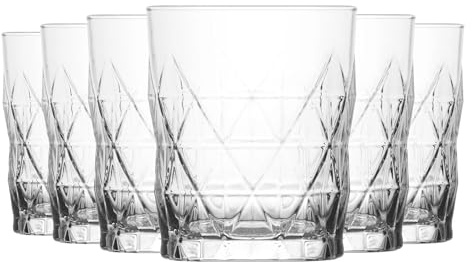 Verres Tumbler à Whisky Keops - pour Whisky on The Rocks - 345 ML - Lot de 6