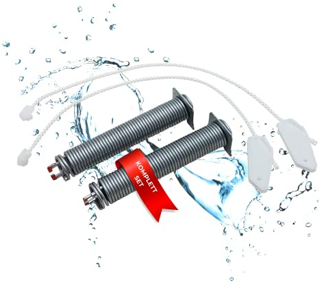 LICHTBLAU Ressorts Charnière Porte Lave-Vaisselle 00754866 Rouge avec Câbles Compatible Bosch Siemens Neff Constructa Balay Kit Réparation Pièce Détachée 754866