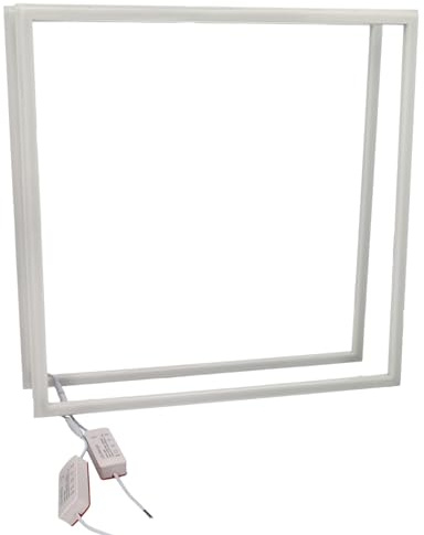JANDEI – 2 Panneaux LED 60 x 60 cm. Cadres Lumineux 48 W, 4800 lm, pour Installation dans Faux Plafonds Modulaires avec Panneaux Armstrong, 40000 heures - Driver inclus (Lumière Chaude 3000K)