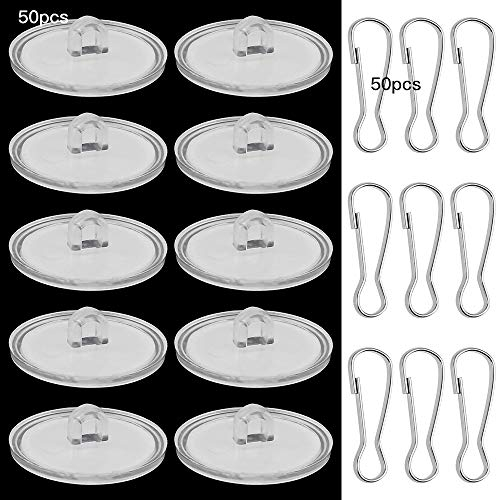 DXLing 50 Pezzi Gancio Adesivo per Soffitto Gancio Adesivo per Soffitto Bagno Trasparenti Ganci Gancio per Soffitto Autoadesivo Ganci Adesivi Trasparenti per Appendere Decorazioni Luminose