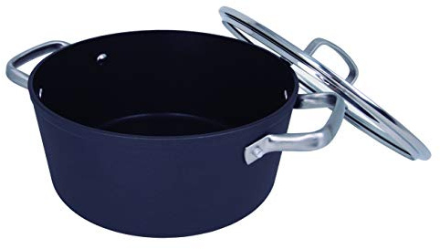 Arcos Cacerola Antiadherente 20 cm Aluminio Forjado, Mango Efecto Frío, Apta Inducción y Lavavajillas, Ahorro Energético, 2.6 L Capacidad, Serie Samoa