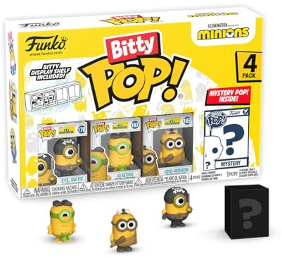 Funko Bitty POP! Minionsoch en överraskning mysterium minifigur - 0,9 tum (2,2 cm) - Despicable Me: Minions samlarobjekt - stapelbar displayhylla ingår - presentidé - festväskor strumpa