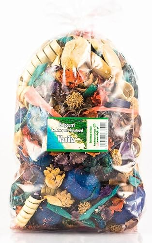 Potpourri Profumato alla Vaniglia Dolce - Pacchetto Grande 1100 ml ≈ 150-190 g | Decorazione Floreale per la Casa | Fiori Secchi per Vaso, Soggiorno, Bagno | Fragranza Sottile di Vaniglia