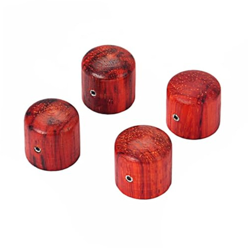 TOYANDONA 4pcs Redwood Guitar Knobs Wrench Effect Pedal Control Knobs for Electric Bass