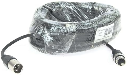 Paccs 1 Stück 20 m Mikrofonkabel Schwarz XLR Stecker male auf XLR Buchse female - Symmetrisch Audio Kabel DMX OFC-Kupfer