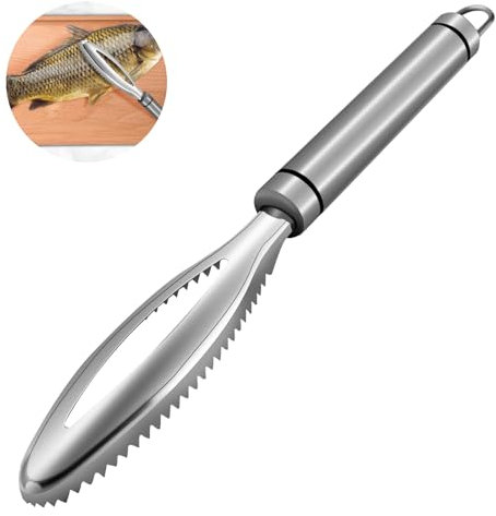 Luvan Edelstahl Fischentschupper, Fischentschupper Entferner Schnelles Entfernen Fisch Reinigung Schäler Fischentschupper Sägezahn Fisch Entschupper Werkzeug für Küche, Meeresfrüchte Märkte