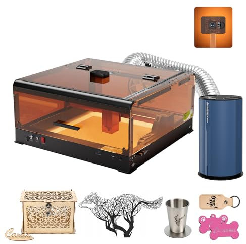 ATOMSTACK A12 Ultra Laser Graviermaschine Gehäuse mit D2 Luftreiniger,50W Lasergravurmaschine für die Massengravur mit B3 Laser Gehäuse Schutzbox Enclosure Kamera Graviermaschine für Holz Acryl Metall