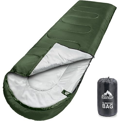 MEREZA Sleeping Bags XL for Mens Large Wide Sleeping Bag for Camping Big and Tall Sleeping Bags for Women Adults Warm with Compression Sack Cold Weather & Warm
