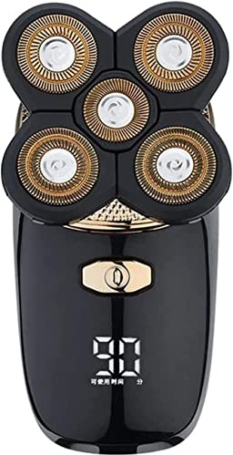 Ricaricabile 100% Impermeabile IPX6 Rasoio Elettrico Wet & Dry Rasoi Rotanti per Gli Uomini Rasoi Elettrici da Barba con Pop-up Trimmer