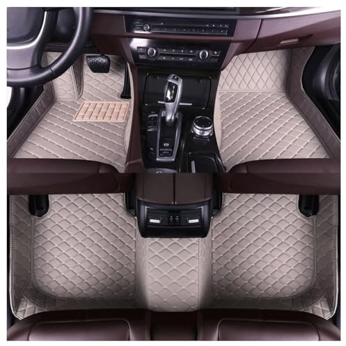 Auto Fußmatten Nach Maß Für Mercedes-Benz W201 190E, Wasserdicht rutschfeste PU Leder Voller Bedeckter Vorne Und Hinten Automatten Set(Grey)