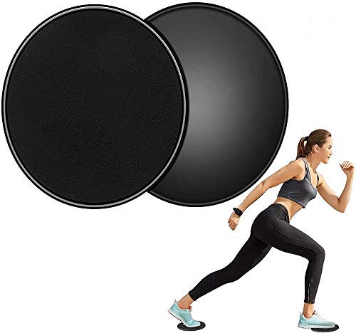 2er Gliding Discs, Sport Matte für zuhause, Fitness Disc Slides Gleitscheiben Fitness für Fitnessstudio, Zuhause, Yoga, Pilates, für Teppich, Fliesen, Laminat, Holzboden