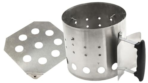 YARNOW Stainless Steel Charcoal Chimney Starter Bucket Charcoal Grid Outdoor Bbq Fire Ignition Tool for Camping and Grilling