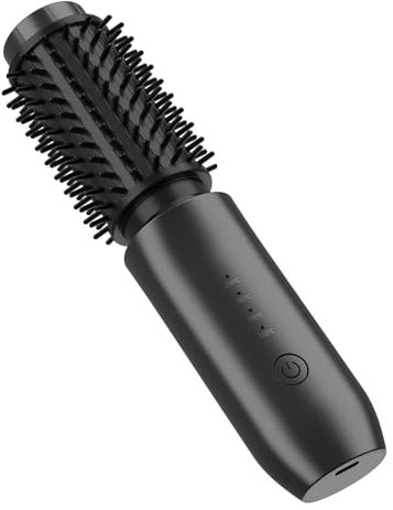 Leeko Thermal Brush Senza Fili, Spazzola Arricciacapelli Senza Fili da 40mm,4 Temperature Ferro Arricciacapelli, Pettine Spazzola Termica per Capelli (nero)