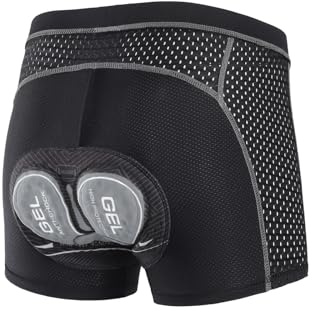 ARSUXEO Acolchado Ciclismo Pantalones Cortos Hombres Bicicleta de Carretera MTB Pantalones Cortos 4D Pad Ropa Interior Forro Transpirable 006K