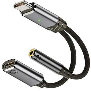 chenyang Splitter USB C, adattatore 2 in 1 da USB C a audio e caricabatterie, da USB C a jack per cuffie da 3,5 mm e ricarica rapida PD 100 W, supporta ricarica e musica allo stesso tempo