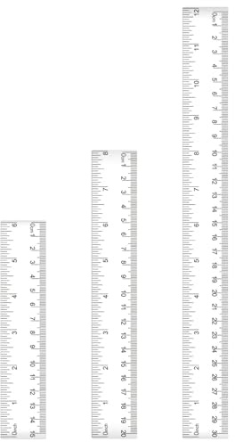 MOXYOY Plastic Ruler Set, 30cm 20cm 15cm Clear Ruler Kit Transparent Straight Measuring Tool for Student Classroom School Office Home