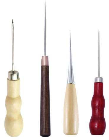 QUXVUIS 4 Pcs Handheld Tool Handily Griped Punzonatura Punteruoli Antiruggine Artigianato Sartoria Accessori Forniture per la lavorazione del legno Prop fai da te