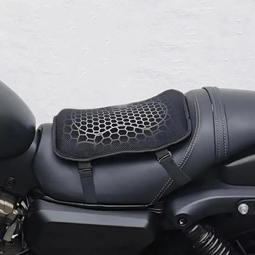 zjxcnb Cuscino per Sella Moto per Triumph Street Triple RX ab 2015, Cuscino di Seduta in Gel Ammortizzatore a Nido d'Ape 3D Ammortizzante Antiscivolo Cuscino Sella Moto