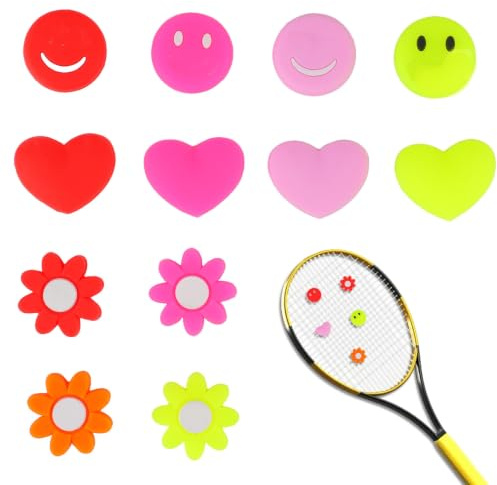 BRITIVIVE Tennis Dämpfer 12 Stück Dämpfer Tennisschläger Stoßdämpfer für Tennisschläger Vibrationsdämpfer Tennis für Tennisspieler Badmintonschläger Reduziert Schlägervibrationen